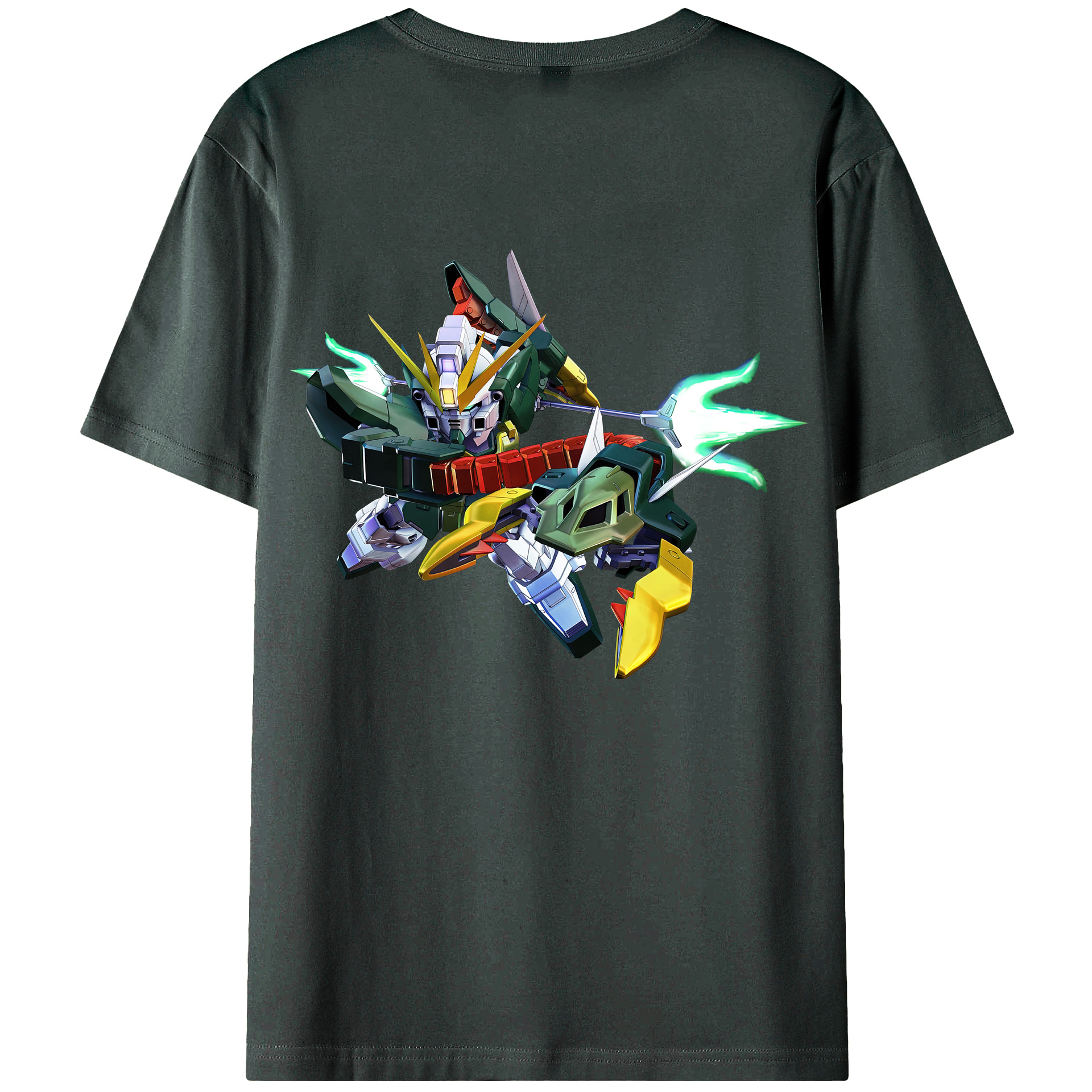 （画像用） 機動戦士ガンダム Mobile Suit Gundam 綿100％ メンズ半袖Tシャツ（バックプリント） 通気性